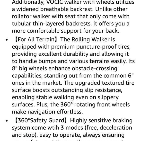 VOCIC Walkers for Seniors, Foldable Walker - Picture 7 of 9